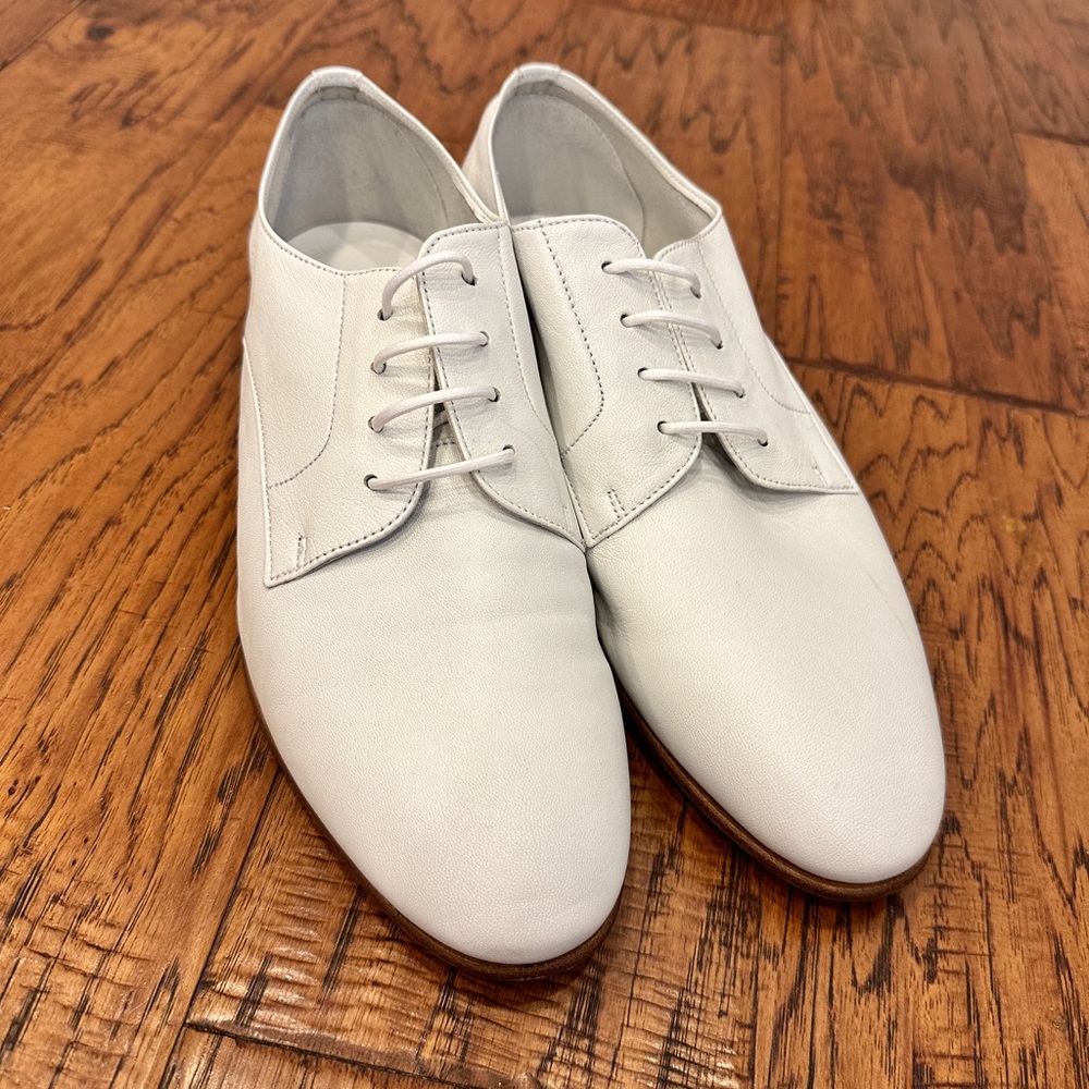 IRO Paris Harley White Leather Dress Sneakers/ Oxford